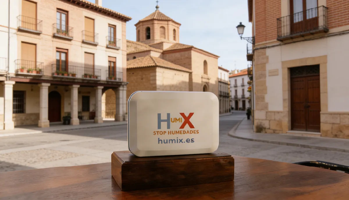Sistema HUMIX instalado en la pared de una vivienda en Azuqueca de Henares